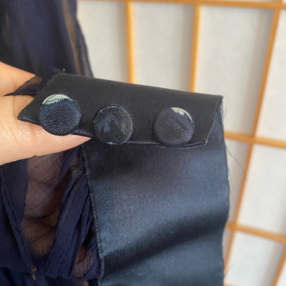 Vintage (1960s) blue chiffon dress - Picture 4 of 5